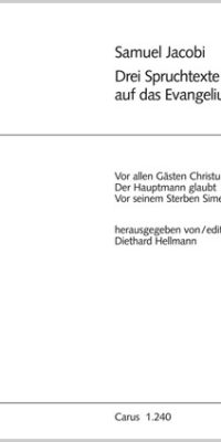 Jacobi: Drei Spruchtexte auf das Evangelium (3) (Partituur)