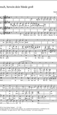 Melchior Franck: Praetorius: O Mensch Bewein (2) (Partituur)