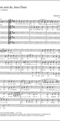 Praetorius: Gelobet seist du, Jesu Christ (Partituur)