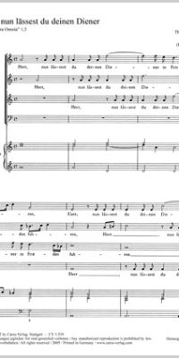 Selle: Herr, nun lässest du deinen Diener (Partituur)