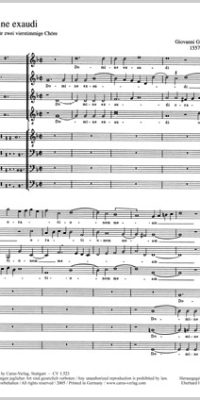 Gabrieli: Domine, exaudi orationem meam (Partituur)