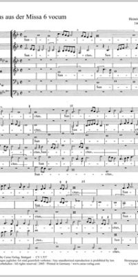 Finck: Sanctus (Partituur)