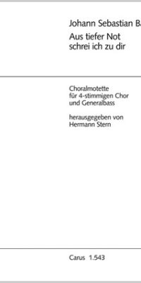 Bach: Aus tiefer Not schrei ich zu dir (Partituur)
