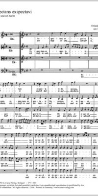 Lasso: Exspectans exspectavi Dominum (Partituur)