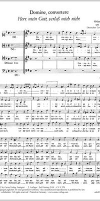 Lasso: Domine, convertere et eripe (Partituur)
