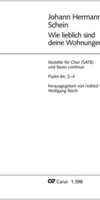 Schein: Wie lieblich sind deine Wohnungen (Partituur)