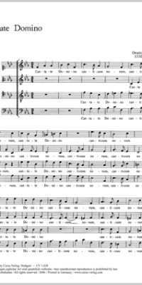 Vecchi: Cantate Domino (SATB)