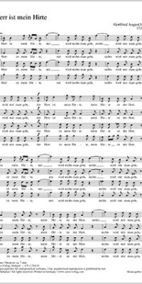 Homilius: Der Herr ist mein Hirte (SATB)