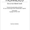 Homilius: Da es nun Abend ward