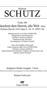 Schütz: Jauchzet dem Herren, alle Welt (Partituur)
