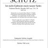 Schütz: Ist nicht Ephraim (Partituur)
