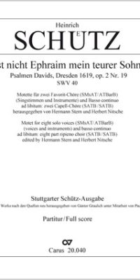 Schütz: Ist nicht Ephraim (Partituur)