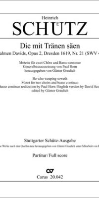 Schütz: Die mit Tränen säen (Partituur)