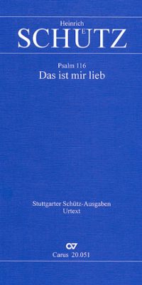 Schütz: Das ist mir lieb (Partituur)
