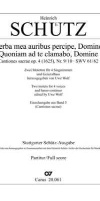 Verba mea auribus percipe- Quoniam ad te clamabo