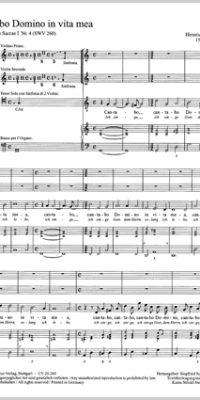 Schütz: Cantabo Domino in vita mea (Partituur)