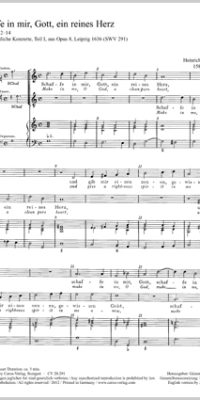Schütz: Schaffe in mir, Gott, ein reines Herz (ST, Orgel)