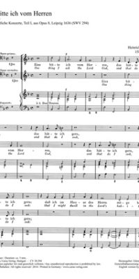 Schütz: Eins bitte ich vom Herren (TT, Orgel)