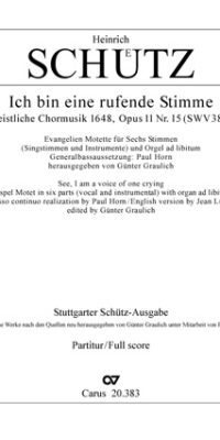 Schütz: Ich bin eine rufende Stimme