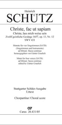 Schütz: Christe fac, ut sapiam (full score without cover)