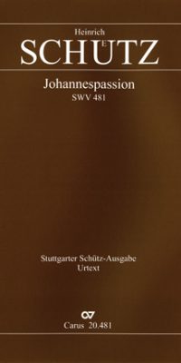 Schütz: Johannespassion (Partituur)