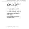 Eberlin: Missa brevis in a (SATB)