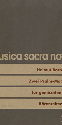 Bornefeld: Zwei Psalm-Motetten