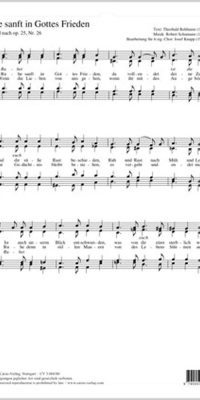 Robert Schumann: Ruhe sanft in Gottes Frieden