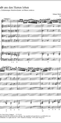 Johann Michael Bach: Auf, Lasst uns den Herren Loben (Partituur)