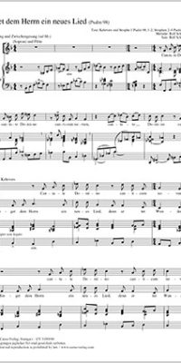 Singet dem Herrn ein neues Lied