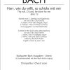 Bach: Kantate BWV 73 Herr, Wie Du Willt, So Schicks Mit Mir (Koorpartituur)