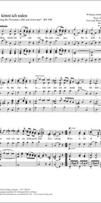 Mozart: Herr, könnt ich reden KV 549