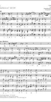 Mozart: Kyrie in C KV 115 (Partituur)
