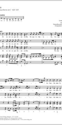 Mozart: Gloria KV 115 (Partituur)