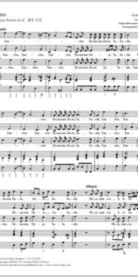 Mozart: Sanctus KV 115 (Partituur)