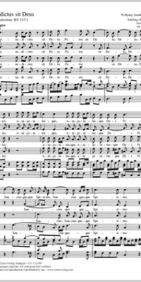 Mozart: Benedictus sit Deus KV 117,1 (Partituur)