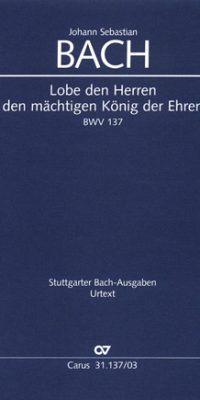 Bach: Kantate BWV 137 Lobe den Herren, den mächtigen König (Vocal Score)