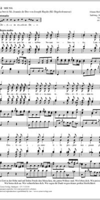 Haydn: Gloria MH 596 (Partituur)