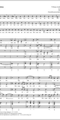 Mozart: Hosanna KV 223 (Partituur)