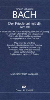 Bach: Kantate BWV 158 Der Friede sei mit dir (Vocal Score)