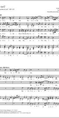 Mozart: Kyrie in C KV 115 (Partituur)