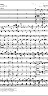 Lacrimosa (Partituur)