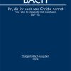 Bach: Kantate BWV 164 Ihr Die Ihr Euch Von Christo Nennet (Vocal Score)