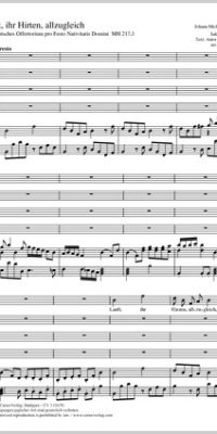 Haydn: Lauft, ihr Hirten, allzugleich MH 217,1 (Partituur)