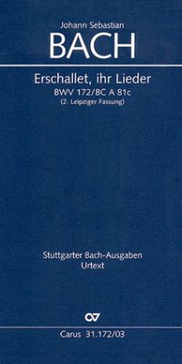 Bach: Kantate BWV 172 Erschallet, ihr Lieder (Vocalscore)