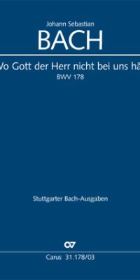 Bach: Kantate BWV 178 Wo Gott der Herr Nicht Bei Uns Hält (Vocal Score)