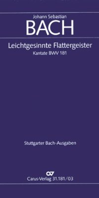 Bach: Kantate BWV 181 Leichtgesinnte Flattergeister (Vocal Score)