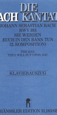 Bach: Sie werden euch in den Bann tun (II) BWV 183 (Vocal Score)