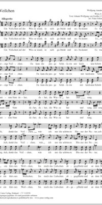 Mozart: Das Veilchen KV 476 (Partituur)