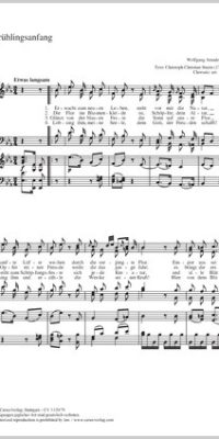 Mozart: Im Frühlingsanfang (SATB)